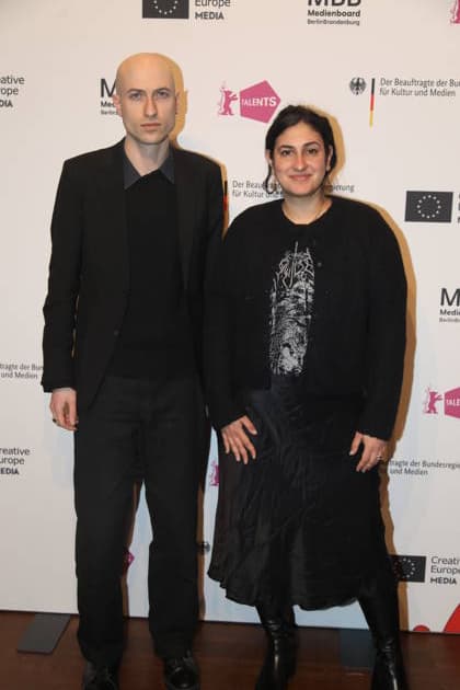 Daniel Blumberg und Aida Baghernejad bei Berlinale Talents Talk: Composer™s Talk with Daniel Blumberg im Radialsystem - Kulturzentrum in der Holzmarktstraße. Berlin, 18.02.2026 Copyright: xMatthiasxGränzdörferx