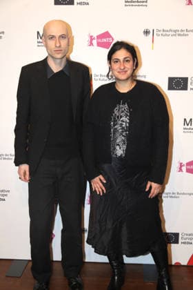 Daniel Blumberg bei den Berlin Talents 2026 Berlin, 18.02.2026 Daniel Blumberg und Moderatorin Aida Baghernejad bei den Berlin Talents 2026 während der Internationalen Filmfestspiele Berlin Berlin Deutschland Copyright: xMatthiasxGränzdörferx