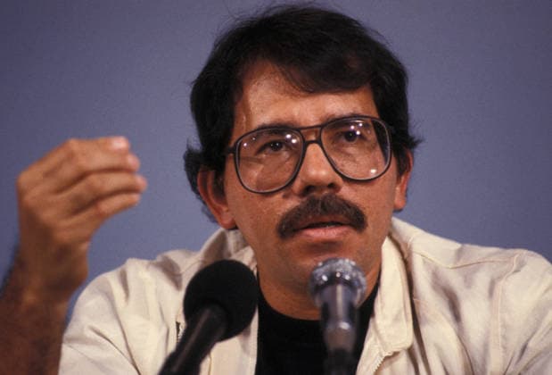 Nicaraguan President Daniel Ortega Feb 04, 1988; Managua, NICARAGUA; Nicaraguan President DANIEL ORTEGA SAAVEDRA during a press conference. Dakura Nicaragua Copyright: xBillxGentilex