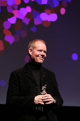 February 18, 2026, Berlin, Germany: British composer Max Richter speaks during the Berlinale Camera award ceremony honoring Max Richter during the 76th Berlin International Film Festival (Berlinale), Europe s first major film festival of the year, at Haus Der Berliner Festspiele in Berlin. Berlin Germany  - ZUMAf146 20260218_zip_f146_028 Copyright: xRouzbehxFouladix