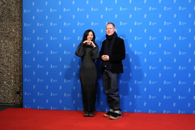 February 18, 2026, Berlin, Germany: Chinese director Chloe Zhao (L), and British composer Max Richter attend the Berlinale Camera award ceremony honoring Max Richter during the 76th Berlin International Film Festival (Berlinale), Europe s first major film festival of the year, at Haus Der Berliner Festspiele in Berlin. Berlin Germany - ZUMAf146 20260218_zip_f146_003 Copyright: xRouzbehxFouladix