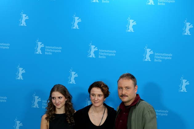 February 18, 2026, Berlin, Germany: (L-R) Actor Frida Hornemann, Director Eva Trobisch and Actor Max Riemelt pose for photographers at the photo call for Etwas ganz Besonderes (Home Stories) at the 76th Berlin International Film Festival (Berlinale), Europe s first major film festival of the year, at the Grand Hyatt Hotel in Berlin. The festival runs from February 12 to 22, 2026. Berlin Germany  - ZUMAf146 20260218_zip_f146_041 Copyright: xRouzbehxFouladix