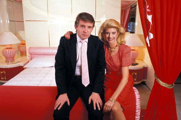 Donald & Ivana Trump Jul 04, 1988; New York, NY, USA; DONALD TRUMP & wife, Socialite IVANA TRUMP aboard the Trump Princess in the Ruby Room (a guest room). Copyright: xMarioxRuizx