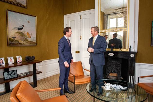 Den Haag, The Netherlands, 2026-02-18 09:28:13 THE HAGUE, 18-12-2026, Huis ten Bosh Palace King receives House of Representatives faction leader Laurens Dassen - Volt PHOTO: NLBeeld POOL Wesley de Wit Credit: NL Beeld Patrick van Emst  Copyright: xx x