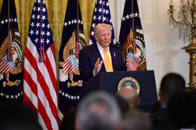 President Donald J. Trump Speaks At White House Black History Month Reception (NEW) President of the United States Donald J. Trump speaks at a Black History Month Reception at The White House. February 18, 2026, Washington, D.C., USA: United States President Donald J. Trump speaks at a Black History Month Reception. Mandatory Credit: Kyle Mazza TheNews2 (Foto: Kyle Mazza Thenews2 imago images) President Donald J. Trump Speaks At White House Black History Month Reception  Copyright: xKylexMazzax