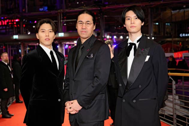 Miyu Irino, Yoshitoshi Shinomiya und Riku Hagiwara bei der Premiere des Animationsfilms A New Dawn Hana rokushÃ ga akeru hi ni auf der Berlinale 2026 76. Internationale Filmfestspiele Berlin im Berlinale Palast. Berlin, 18.02.2026