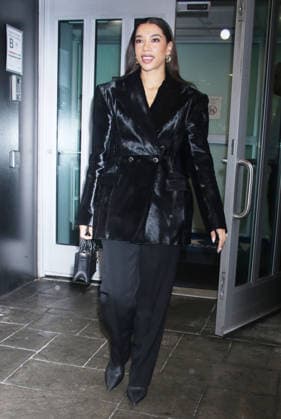 NEW YORK, NY- FEBRUARY 16: Hannah Bronfman seen at Good Day NY promoting the Prime Video series The CEO Club on February 18, 2026 in New York City. Copyright: xRWx