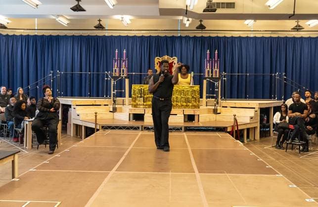 February 18, 2026, Bronx, New York, USA: Dudney Joseph Jr. performs during press preview for upcoming Broadway musical Cats: The Jellicle Ball at New 42nd Street Studios in New York, NY on February 18, 2026. Bronx USA - ZUMAr339 20260218_znp_r339_071 Copyright: xLevxRadinx