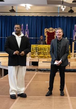 February 18, 2026, Bronx, New York, USA: Zhailon Levingston and Bill Rauch attend press preview for upcoming Broadway musical Cats: The Jellicle Ball at New 42nd Street Studios in New York, NY on February 18, 2026. Bronx USA  - ZUMAr339 20260218_znp_r339_072 Copyright: xLevxRadinx