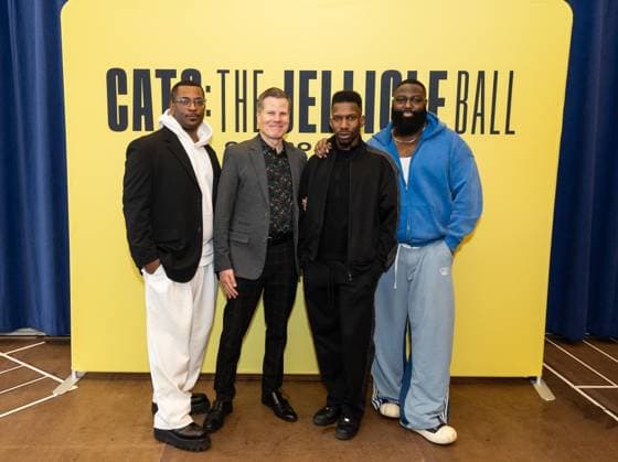 February 18, 2026, Bronx, New York, USA: Zhailon Levingston, Bill Rauch, Omari Wiles, Arturo Lyons attend press preview for upcoming Broadway musical Cats: The Jellicle Ball at New 42nd Street Studios in New York, NY on February 18, 2026. Bronx USA - ZUMAr339 20260218_znp_r339_122 Copyright: xLevxRadinx