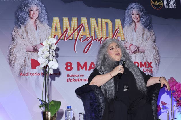 February 18, 2026, Mexico City, Ciudad de Mexico, Mexico: Singer Amanda Miguel attends a press conference to promote her Ã¢â‚¬ËœEl Me Mintio, World TourÃ¢â‚¬â ¢ at Auditorio Nacional. on February 18, 2026 in Mexico City, Mexico. Mexico City Mexico - ZUMAe321 20260218_zea_e321_001 Copyright: xYamakxPereax