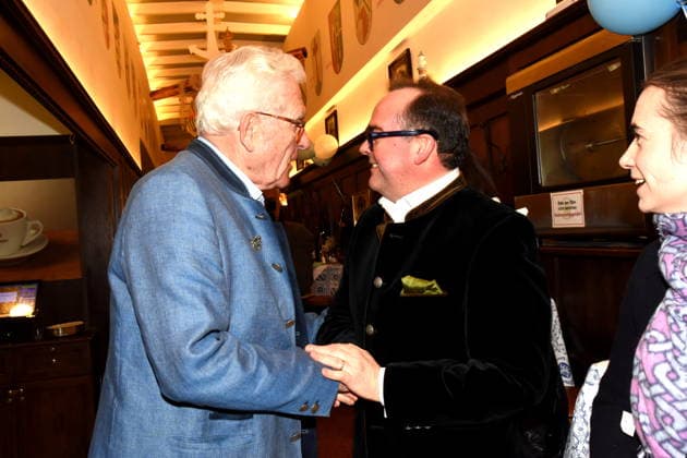 Prof Dr med. Wolfgang Pforerringer Clemens Baumgaertner CSU Buergermeister Kandidat Muenchen 18.02.2026 Zum Franziskaner Aschermittwoch Fischessen Foto Muenchen