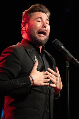 February 18, 2026, Madrid, Spain: Miguel Poveda performs during the tribute to Joan Margarit at the Cervantes Institute. Madrid Spain  - ZUMAs197 20260218_aaa_s197_463 Copyright: xAtilanoxGarciax