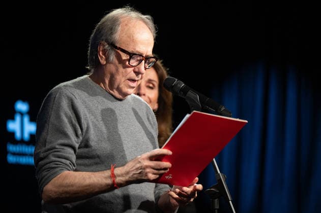 February 18, 2026, Madrid, Spain: Joan Manuel Serrat performs during the tribute to Joan Margarit at the Cervantes Institute. Madrid Spain  - ZUMAs197 20260218_aaa_s197_479 Copyright: xAtilanoxGarciax