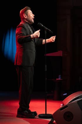 February 18, 2026, Madrid, Spain: Miguel Poveda performs during the tribute to Joan Margarit at the Cervantes Institute. Madrid Spain - ZUMAs197 20260218_aaa_s197_472 Copyright: xAtilanoxGarciax