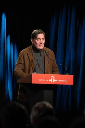 February 18, 2026, Madrid, Spain: Luis Garcia Montero seen during the tribute to Joan Margarit at the Cervantes Institute. Madrid Spain - ZUMAs197 20260218_aaa_s197_476 Copyright: xAtilanoxGarciax