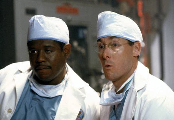 ARTICLE 99 RELEASE DATE: March 13, 1992. MOVIE TITLE: Article 99. STUDIO: Orion Pictures. PLOT: A group of doctors in a veteran s hospital must contend with their hopeless situation: too many patients and not enough beds. The main cause of their problems is bureaucratic belt-tightening by the hospital administrators. The doctors are determined to give the best service they can, even if that means defying the orders of management and performing unauthorized operations. PICTURED: FOREST WHITAKER as Dr. Sid Handleman. Kansas City Missouri USA Copyright: xOrionxPicturesx