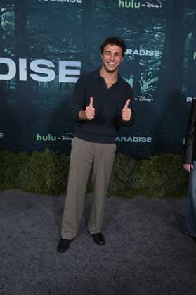 LOS ANGELES, CALIFORNIA FEBRUARY 18 Tanner Zagarino the premiere of Hulus Paradise Season 2 at Paramount Theatre on February 18, 2026 in Los Angeles, California Credit Michael Mattes AdMedia 453232 2026 02 19  Copyright: xAdMediax STAR_453232_059