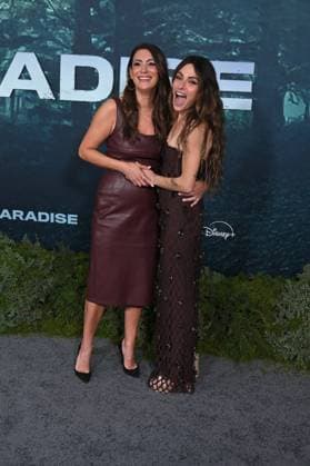 LOS ANGELES, CALIFORNIA FEBRUARY 18 Angelique Cabral and Sarah Shahi the premiere of Hulus Paradise Season 2 at Paramount Theatre on February 18, 2026 in Los Angeles, California Credit Michael Mattes AdMedia 453232 2026 02 19  Copyright: xAdMediax STAR_453232_048