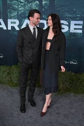 LOS ANGELES, CALIFORNIA FEBRUARY 18 Thomas Doherty Shailene Woodley at the premiere of Hulus Paradise Season 2 at Paramount Theatre on February 18, 2026 in Los Angeles, California Credit Michael Mattes AdMedia 453232 2026 02 19  Copyright: xAdMediax STAR_453232_103