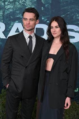 LOS ANGELES, CALIFORNIA FEBRUARY 18 Thomas Doherty Shailene Woodley at the premiere of Hulus Paradise Season 2 at Paramount Theatre on February 18, 2026 in Los Angeles, California Credit Michael Mattes AdMedia 453232 2026 02 19  Copyright: xAdMediax STAR_453232_114