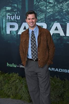 LOS ANGELES, CALIFORNIA FEBRUARY 18 Andrew Rannells at the premiere of Hulus Paradise Season 2 at Paramount Theatre on February 18, 2026 in Los Angeles, California Credit Michael Mattes AdMedia 453232 2026 02 19  Copyright: xAdMediax STAR_453232_180