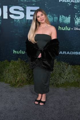 LOS ANGELES, CALIFORNIA FEBRUARY 18 Gabrielle Moses at the premiere of Hulus Paradise Season 2 at Paramount Theatre on February 18, 2026 in Los Angeles, California Credit Michael Mattes AdMedia 453232 2026 02 19  Copyright: xAdMediax STAR_453232_189