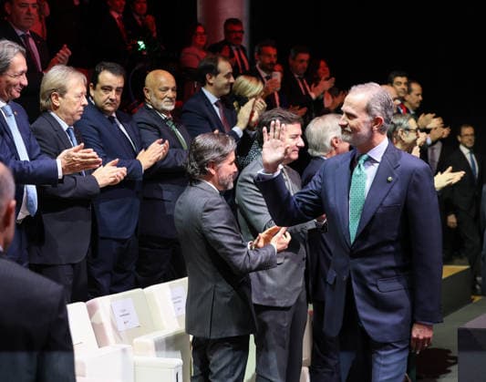 Felipe VI presides over the presentation of the IX edition of the National SME of the Year Award King Felipe VI during the presentation of the IX edition of the National SME of the Year Award, on February 19, 2026, in Madrid Spain The National SME of the Year Award is an award that recognizes the work of small and medium-sized Spanish companies and their initiatives in internationalization, innovation, digitalization, training and employment, and sustainability 19 FEBRUARY 2026 Marta Ferná Madrid Madrid Madrid Spain  Copyright: xMartaxFernandezx 7305748
