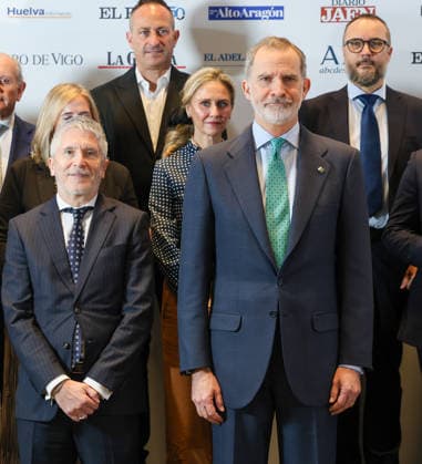 Felipe VI presides over the presentation of the IX edition of the National SME of the Year Award I D The Minister of the Interior, Fernando Grande Marlaska, and King Felipe VI during the presentation of the IX edition of the National SME of the Year Award, on February 19, 2026, in Madrid Spain The National SME of the Year Award is an award that recognizes the work of small and medium-sized Spanish companies and their initiatives in internationalization, innovation, digitization, training and employment, and sustainability 19 FEBRUARY 2026 Marta Ferná Madrid Madrid Madrid Spain  Copyright: xMartaxFernandezx 7305797
