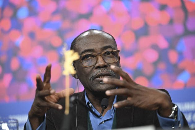 76th Berlin International Film Festival BERLIN, GERMANY - FEBRUARY 19: Director Mahamat Saleh Haroun of Soumsoum, La Nuit Des Astres (Soumsoum, The Night Of The Stars) attends press conference during the 76th Berlinale in Berlin, Germany, on February 19, 2026. Halil Sagirkaya Anadolu Berlin Germany. Editorial use only. Please get in touch for any other usage.  Copyright: x2026xAnadoluxHalilxSagirkayax