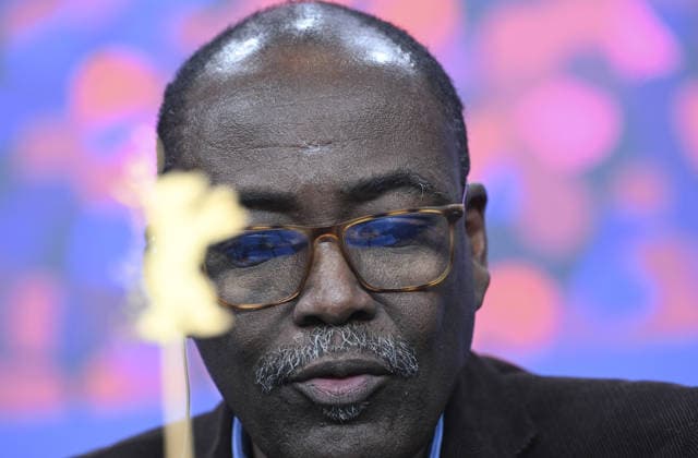 76th Berlin International Film Festival BERLIN, GERMANY - FEBRUARY 19: Director Mahamat Saleh Haroun of Soumsoum, La Nuit Des Astres (Soumsoum, The Night Of The Stars) attends press conference during the 76th Berlinale in Berlin, Germany, on February 19, 2026. Halil Sagirkaya Anadolu Berlin Germany. Editorial use only. Please get in touch for any other usage.  Copyright: x2026xAnadoluxHalilxSagirkayax