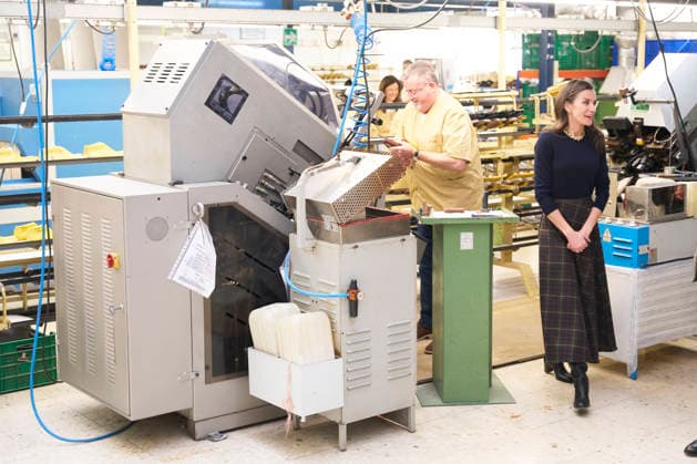 19-02-2026 Elda Queen Letizia visited the facilities of the foodwear company Pedro Garcia, founded in Elda in 1925 by Pedro Garcia, grandfather of the current director, at the Campo Alto park in Elda, Alicante. No Spain Â  Copyright: xPPEx