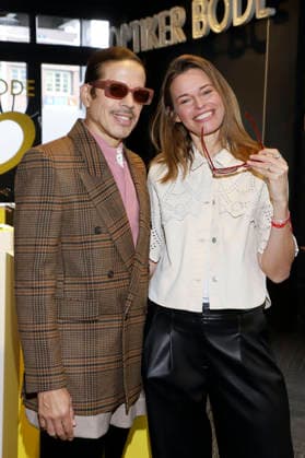 Jorge Gonzalez und Susanne Böhm beim Presse-Brunch anlässlich des Verkaufsstarts der exklusiven Brillen-Kollektion von Jorge Gonzalez im Optiker Bode Backyard. Hamburg, 19.02.2026