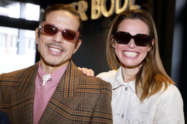 Jorge Gonzalez und Susanne Böhm beim Presse-Brunch anlässlich des Verkaufsstarts der exklusiven Brillen-Kollektion von Jorge Gonzalez im Optiker Bode Backyard. Hamburg, 19.02.2026
