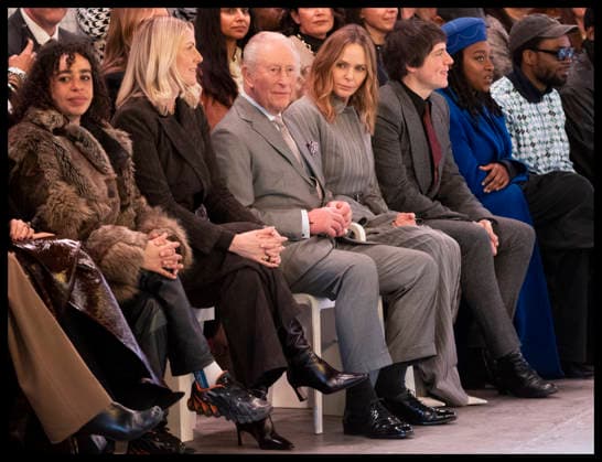 . 19 02 2026. London, United Kingdom. King Charles III at the opening of London Fashion Week, where he sat in the front row to watch the Tolu Coker show, on the day his brother Andrew Mountbatten-Windsor was arrested.  xStephenxLockx xi-Imagesx IIM-26581-0031