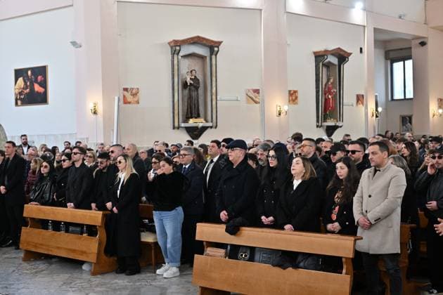 Naples. Funeral of Vincenzo D Agostino, lyricist for Gigi D Alessio, Sal Da Vinci, and many other artists.  Copyright: xFelicexDexMartinox xipa-agency.netx xFelicexDexMartinox IPA_Agency_IPA71733440