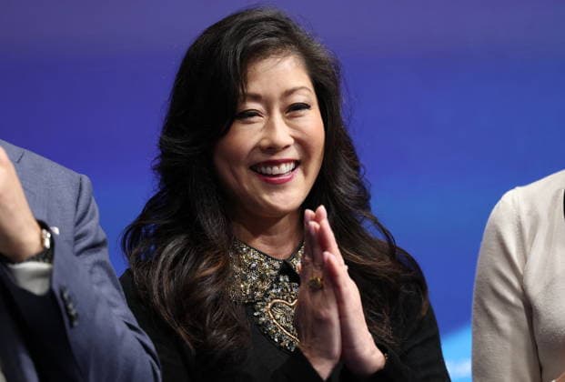 Winter Olympics - Kristi Yamaguchi At Milano Ice Skating Arena American former figure skater, Kristine Tsuya Yamaguchi is seen attending the Women s Single Figure Skating Free Skating event on day thirteen of the Milano Cortina 2026 Winter Olympic games at Milano Ice Skating Arena on February 19, 2026 in Milan, Italy. Photo by Alexis Jumeau ABACAPRESS.COM Milan Italy  Copyright: xJumeauxAlexis ABACAx