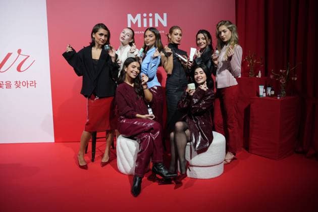 Laura Escanes, Jessica Goicoechea , Alexandra Pereira , Andrea Garte , Elena Gortari , Rocio Lopez and Camila Cisneros during the MIIN brand event in Madrid, Spain, on Thursday, 19 February 2026. Cordon Press 