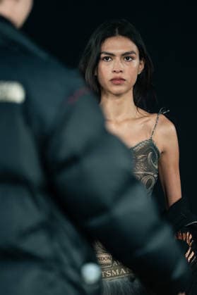 Agro Studio - Runway - LFW February 2026 A model walks the runway at the Agro Fashion show during London Fashion Week, Credit:Lounis Tiar Avalon United Kingdom, London  Copyright: xLounisxTiarx xAvalonx 1076536927