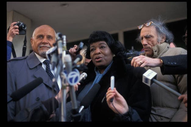 Betty Shabazz Mar 01, 1995; New York, NY, USA; BETTY SHABAZZ, American Civil Rights Activist Widow of Malcolm X, leaves the St. Paul Courthouse. New York NY USA Copyright: xZUMAxPressx