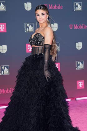 Clarissa Molina walks the red carpet at the Univision 2026 38th edition of Premio Lo Nuestro award show at the Kaseya Center in Miami, Florida, on Thursday, February 19, 2026.  MIA20260219250 GARYxIxROTHSTEIN