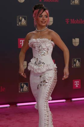 Delilah walks the red carpet at the Univision 2026 38th edition of Premio Lo Nuestro award show at the Kaseya Center in Miami, Florida, on Thursday, February 19, 2026.  MIA20260219257 GARYxIxROTHSTEIN