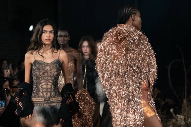 LFW - Agro Studio Runway A model walks the runway during the Agro Studio fashion show at London Fashion Week held in London, United Kingdom on February 19, 2026. Photo by LouniPhotography ABACAPRESS.COM London United Kingdom  Copyright: xLounisPhotography ABACAx