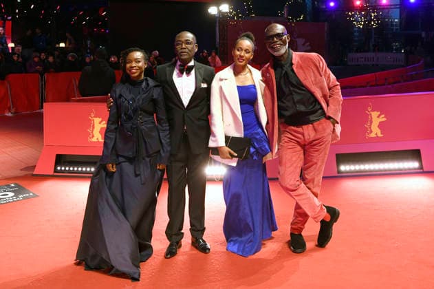 Achouackh Abakar Souleymane, Mahamat Saleh Haroun, MaÃ¯mouna Miawama und Eriq Ebouaney bei der Premiere des Kinofilms Soumsoum, the Night of the Stars Soumsoum, la nuit des astres auf der Berlinale 2026 76. Internationale Filmfestspiele Berlin im Berlinale Palast. Berlin, 19.02.2026