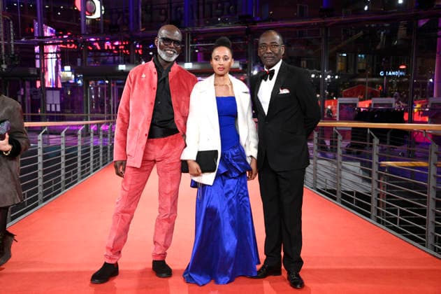 Eriq Ebouaney, MaÃ¯mouna Miawama und Mahamat-Saleh Haroun bei der Premiere des Kinofilms Soumsoum, the Night of the Stars Soumsoum, la nuit des astres auf der Berlinale 2026 76. Internationale Filmfestspiele Berlin im Berlinale Palast. Berlin, 19.02.2026