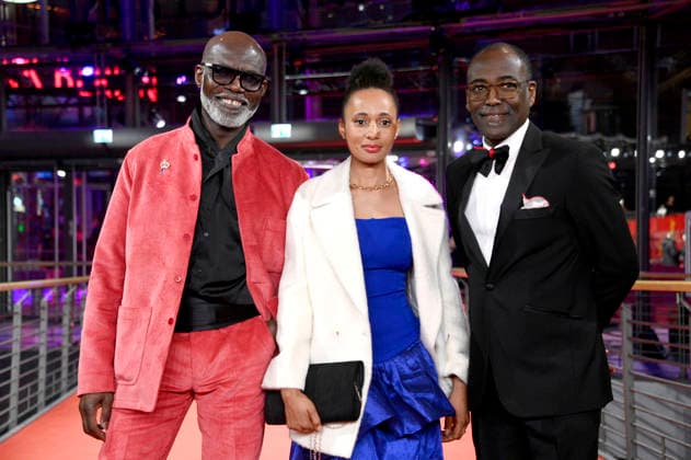 Eriq Ebouaney, MaÃ¯mouna Miawama und Mahamat-Saleh Haroun bei der Premiere des Kinofilms Soumsoum, the Night of the Stars Soumsoum, la nuit des astres auf der Berlinale 2026 76. Internationale Filmfestspiele Berlin im Berlinale Palast. Berlin, 19.02.2026