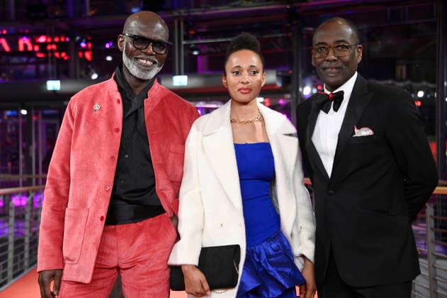 Eriq Ebouaney, MaÃ¯mouna Miawama und Mahamat-Saleh Haroun bei der Premiere des Kinofilms Soumsoum, the Night of the Stars Soumsoum, la nuit des astres auf der Berlinale 2026 76. Internationale Filmfestspiele Berlin im Berlinale Palast. Berlin, 19.02.2026