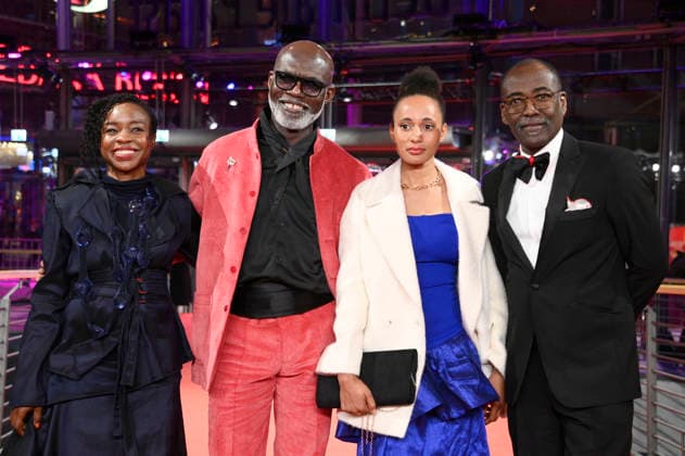 Achouackh Abakar Souleymane, Eriq Ebouaney, MaÃ¯mouna Miawama und Mahamat-Saleh Haroun bei der Premiere des Kinofilms Soumsoum, the Night of the Stars Soumsoum, la nuit des astres auf der Berlinale 2026 76. Internationale Filmfestspiele Berlin im Berlinale Palast. Berlin, 19.02.2026