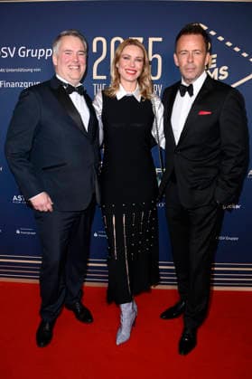 Spencer Chaplin, Kiera Chaplin und Stefan Kiwit beim 99Fire Films Award während der Berlinale 2026 in der Astor Film Lounge. Berlin, 19.02.2026