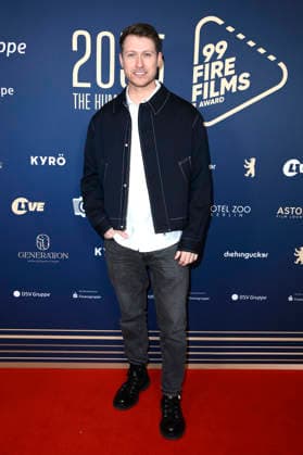 Sebastiano Schweitzer beim 99Fire Films Award während der Berlinale 2026 in der Astor Film Lounge. Berlin, 19.02.2026